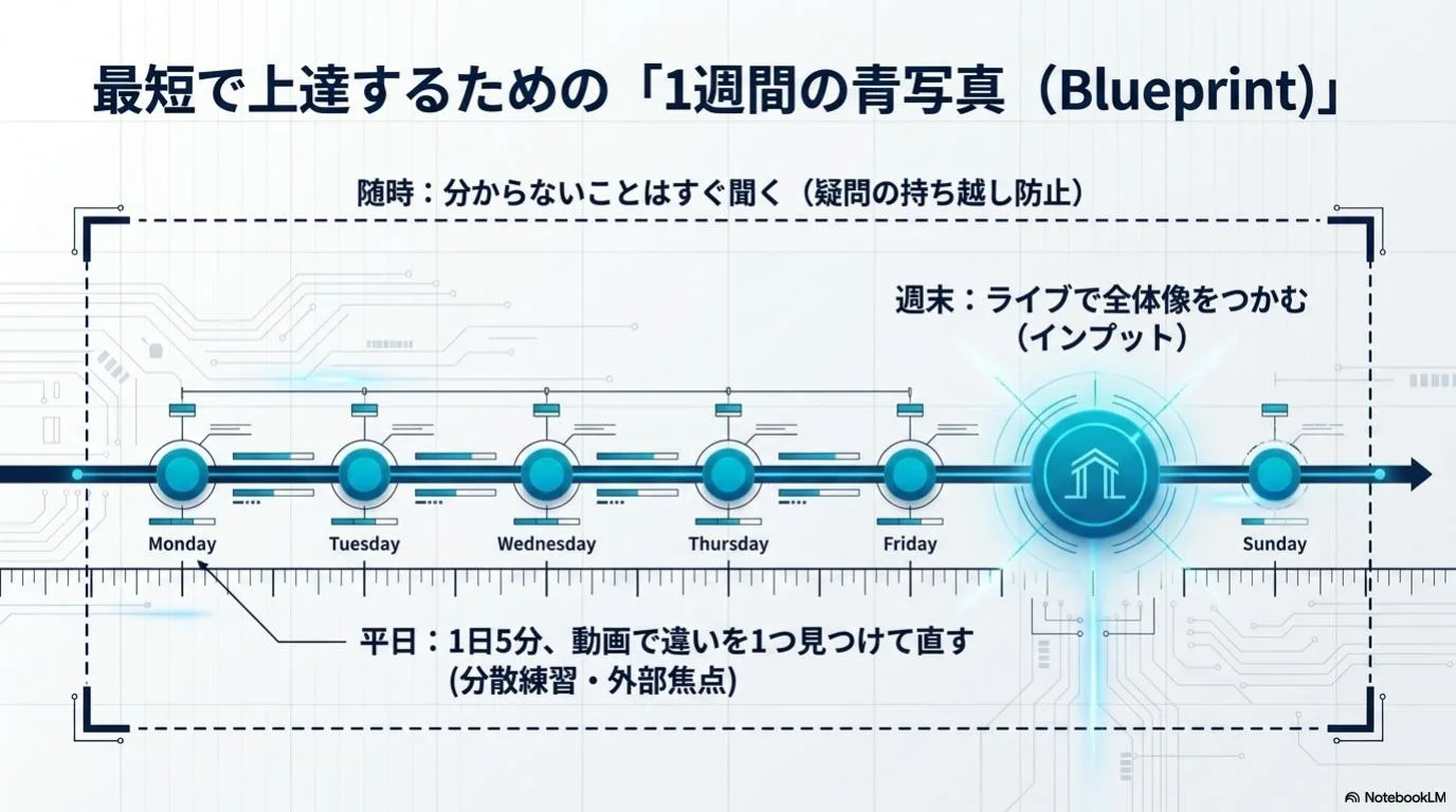 忙しい週でも回せる1週間の練習テンプレ