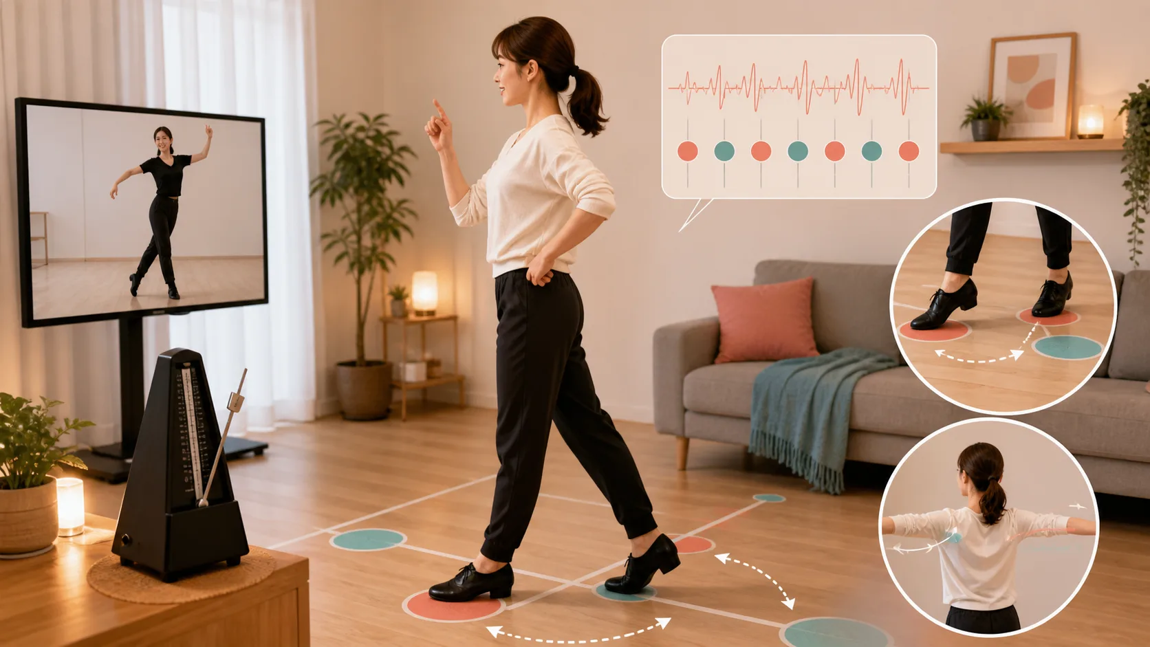 音楽とカウントの用語を動きのタイミングへつなげる