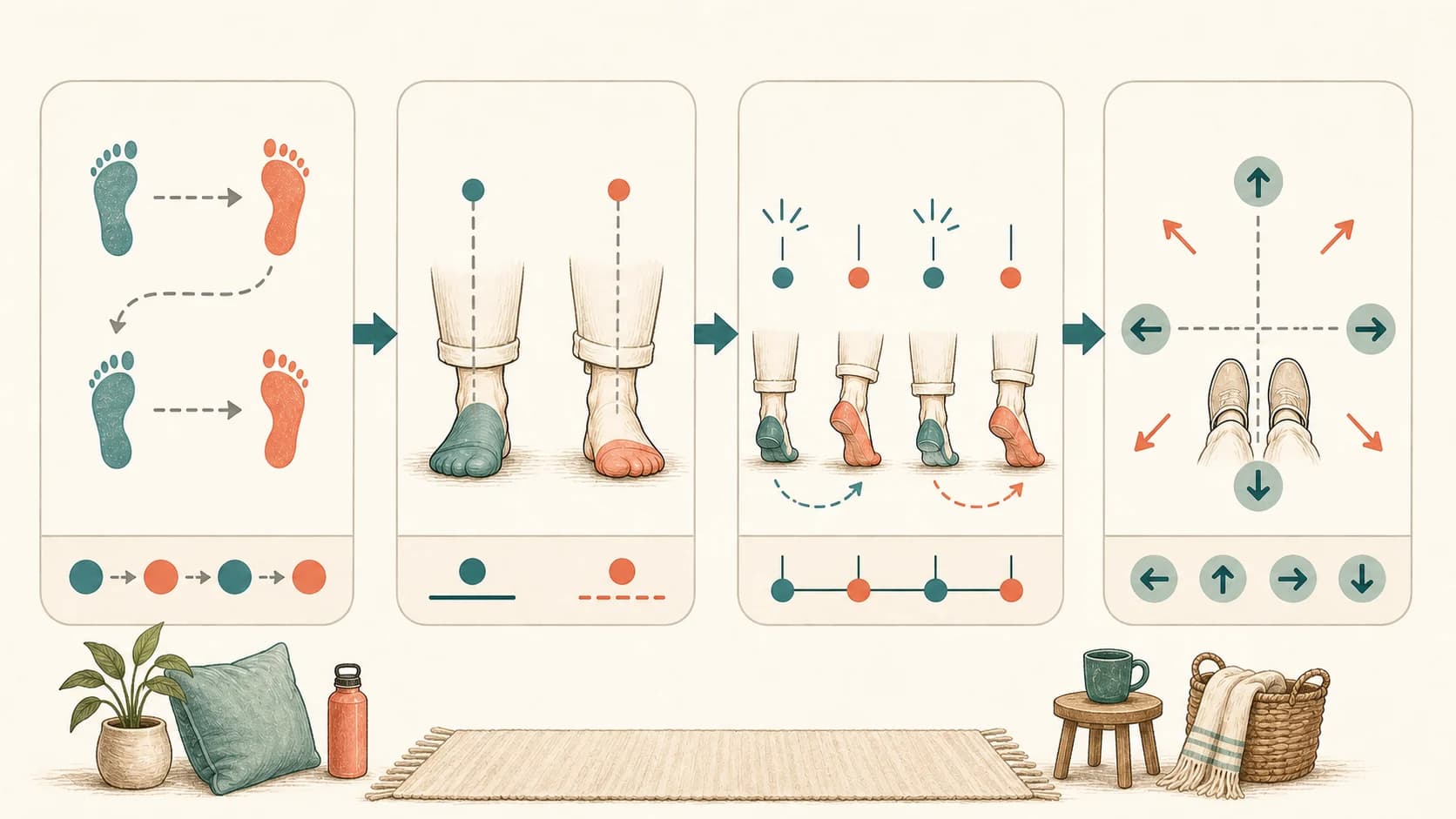 足順、重心、リズム、向きを分けて確認する全体像