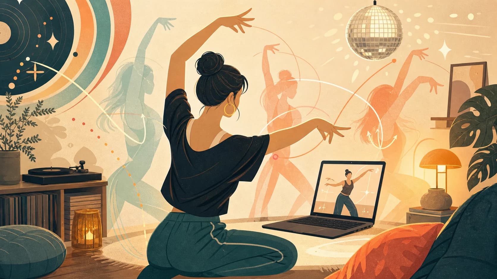 ダンス ワックで検索した初心者が、Waacking / Whackingという名前と自宅で続ける入口を確認するヒーローイメージ。