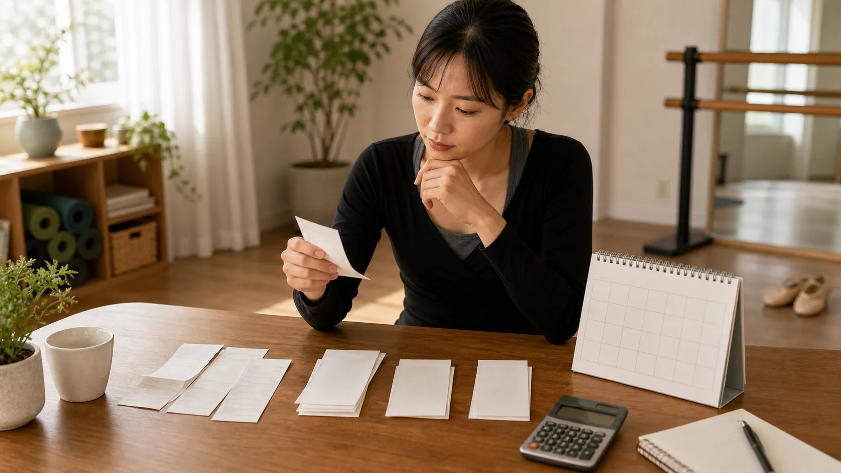 数か月の総額と実際に受けられた回数から負担を考える図