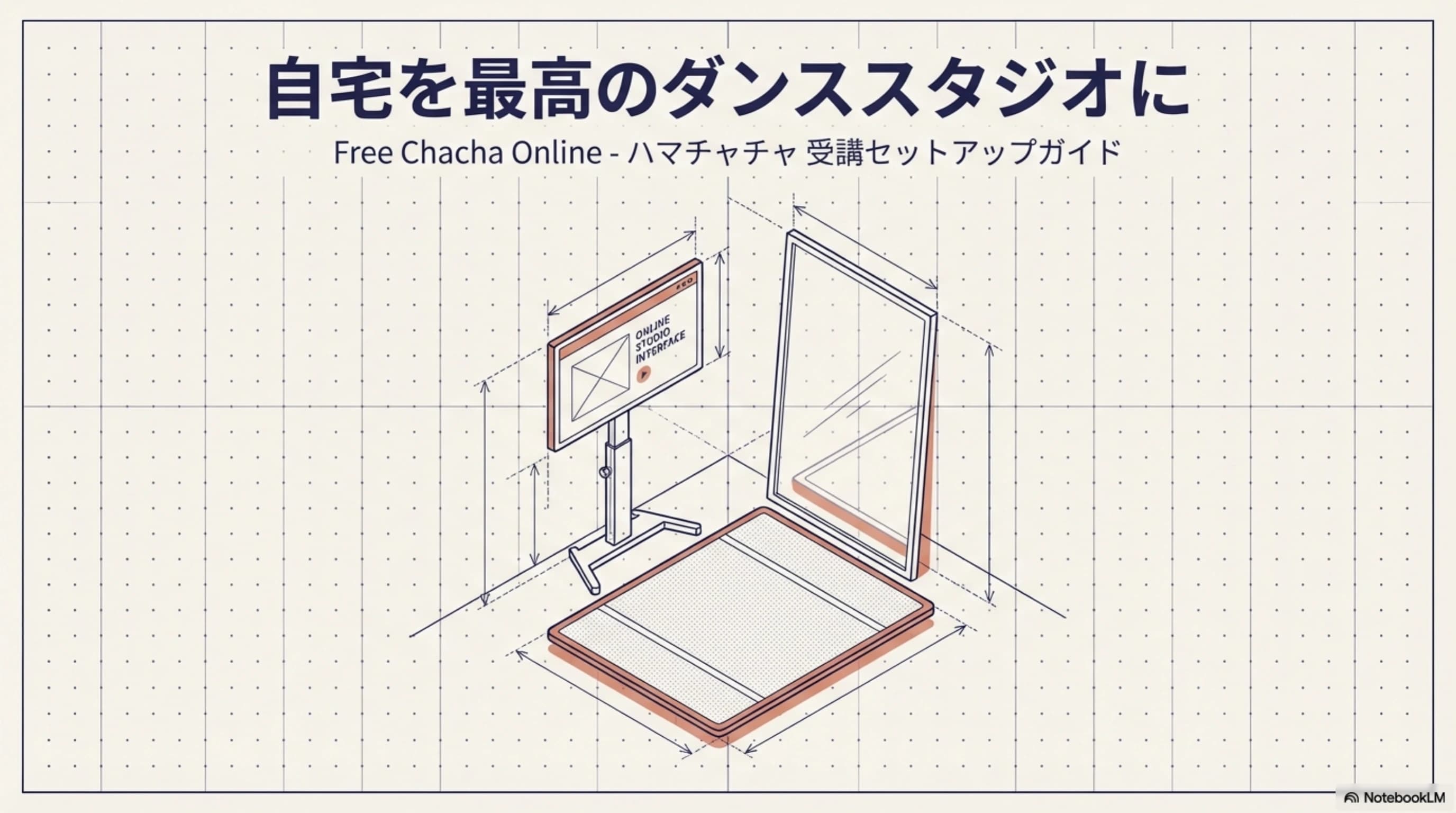 自宅でオンラインレッスンを受けるホームスタジオのイメージ
